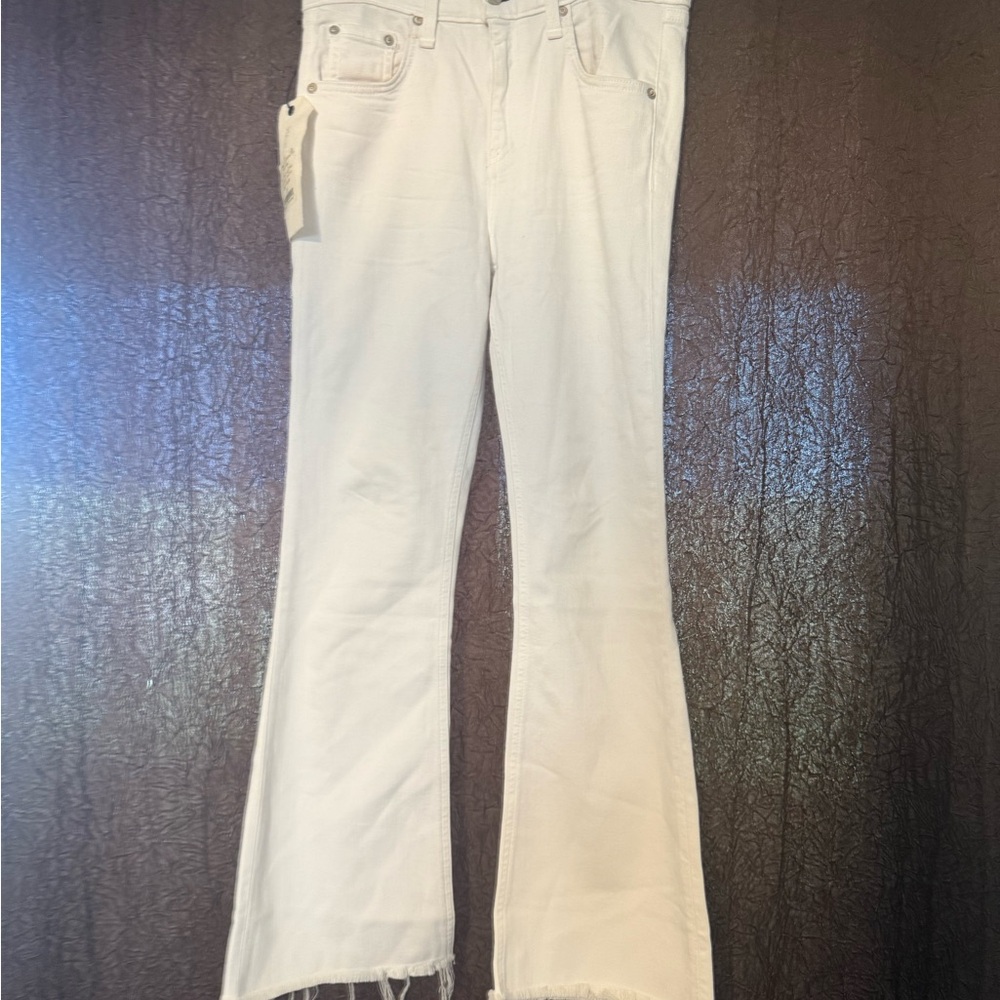 rag & bone White Flare Jeans